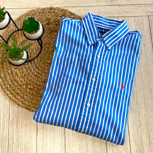 Ralph Lauren Other - Ralph Lauren blue & white striped button down L
